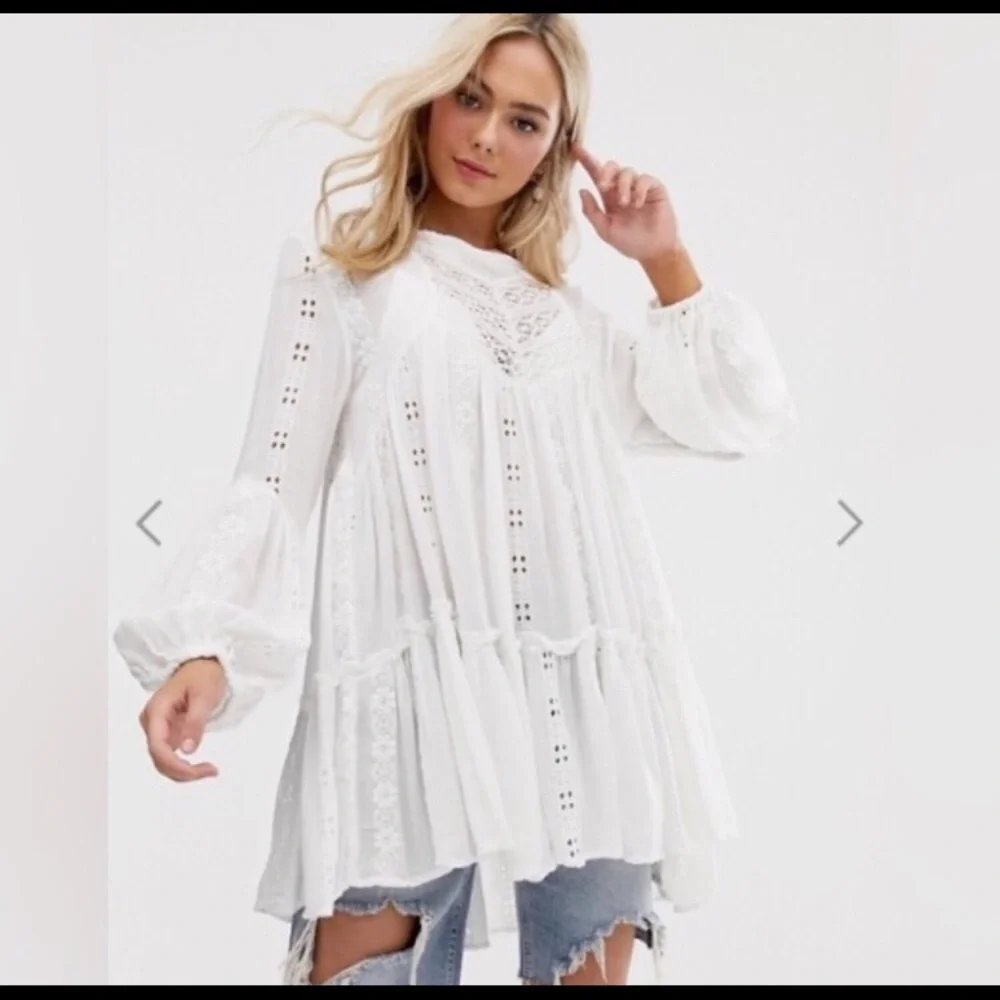Free People Kiss Kiss Ivory Tunic